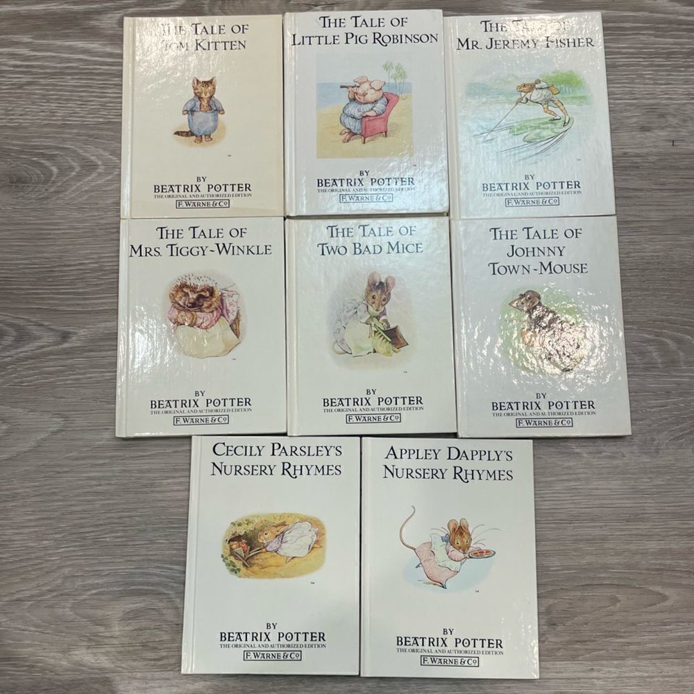 SET OF 8 VINTAGE 1986 THE ORIGINAL PETER RABBIT BOOKS BEATRIX POTTER MINI KIDS